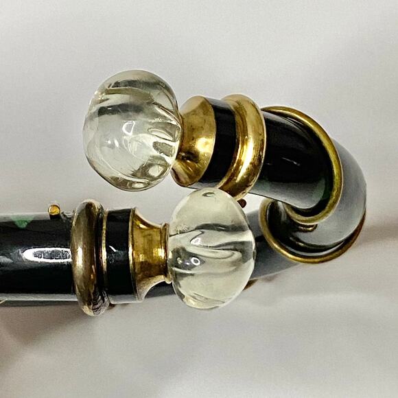 VTG 80s Rare Christian Dior Poison Empty Perfume Glass Bangle Bracelet Atomizer - Picture 4 of 11